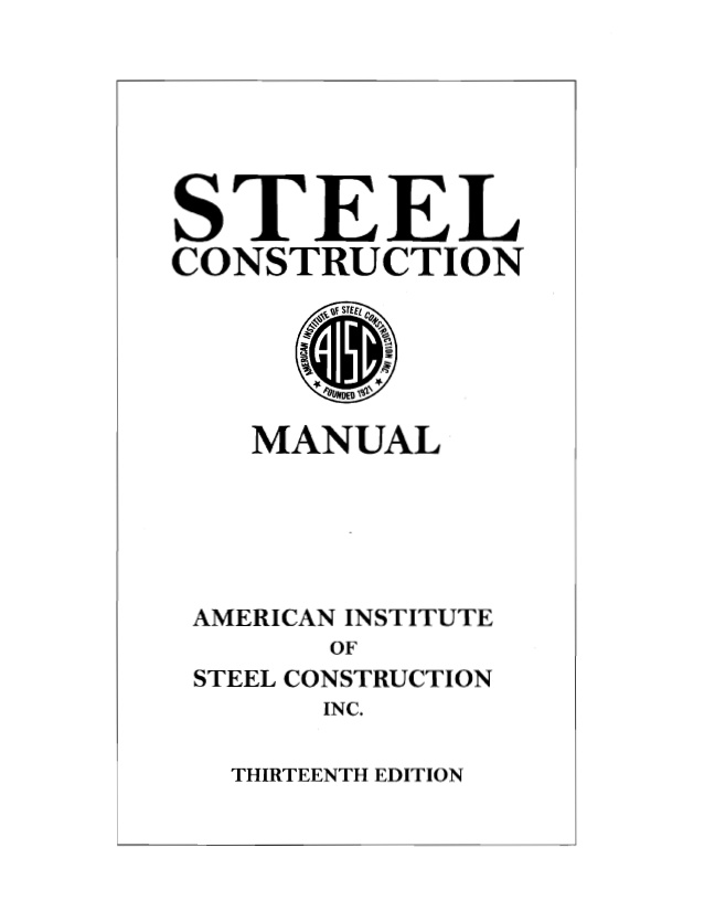 aisc manual of steel construction